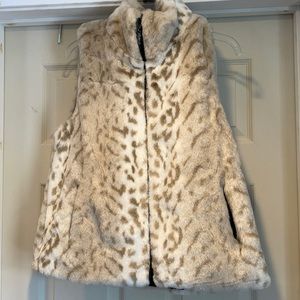 Faux fur reversible vest.